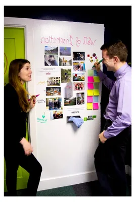 Produktbild von Magnetisches Whiteboard 2m² in Weiß - Beschreibbare Magnetwand - Verwendung mit Whiteboard-Markern