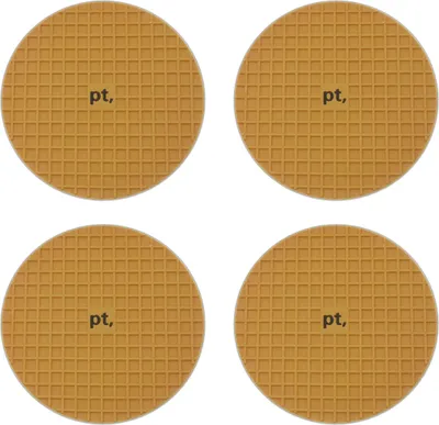 Produktbild von 4 Design Untersetzer mit Waffelduft