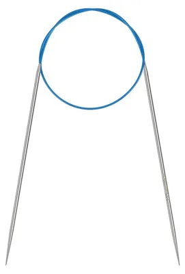 Image de Aiguille à tricoter circulaire, 2,25 mm, 60 cm, en acier inoxydable avec câble flexible