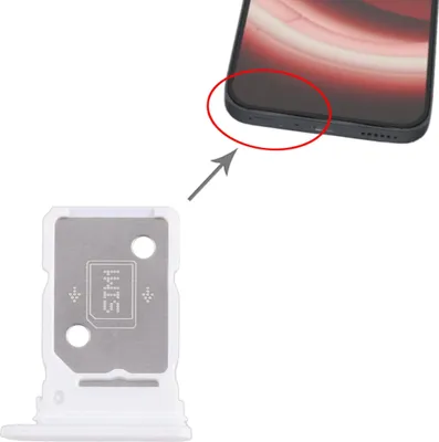 Image de Pour Nothing Phone 2A Plateau de cartes SIM Dual SIM Pièce de rechange Blanc