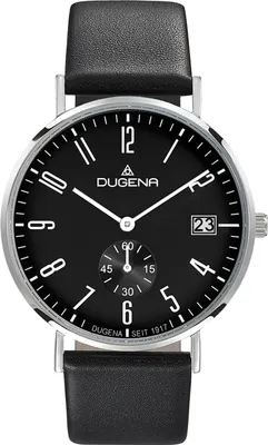 Obrázok produktu pre Pánske náramkové hodinky Dugena 4460666-1 Mondo, quartz, nehrdzavejúca oceľ, kožený remienok, kolíčková pracka, 3 tyče