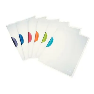 Image de Leitz dossier colourclip magic pp 450 micron a4 assorted -6 pcs-.