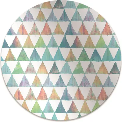 Obrázok produktu pre Okrúhla Podlahová ochranná podložka - Ochranná podložka pod stoličku - Podlahová podložka - 140x100 cm - Geometrické trojuholníky