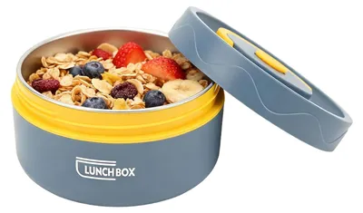 Productafbeelding van Geïsoleerde lunchbox - 304 roestvrij staal - 420ml - Dubbelwandig - Draagbare box - Voedselcontainer voor werk/school