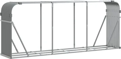 Obrázok produktu pre Držiak na polená bledosivý 234x45x100 cm pozinkovaná oceľ