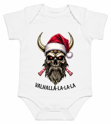 Immagine prodotto di Valhalla La La La, Vichinghi, Teschio, Body per neonato, bianco, taglia 0/3