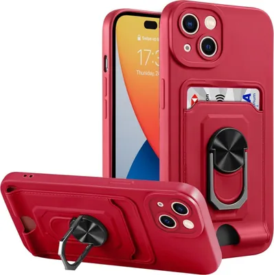 Produktbild von König Design Hülle kompatibel mit Apple iPhone 14 Pro Kunststoff Soft Handyhülle - Handy Case Rot