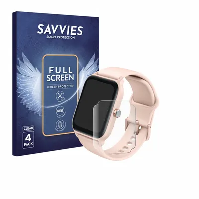 Produktbild von 4x Savvies Fullscreen Schutzfolie für Gydom IDW13 1.8" Displayschutz Folie Fullcover Klar Transparent