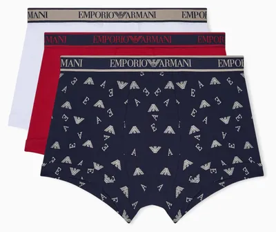 Obrázok produktu pre EMPORIO ARMANI, pánske spodné odevy, model Scoo/Ink-nut, farba: tmavomodrá/biela, veľkosť XXL