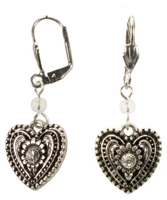 Produktbild von Alpenflüstern Trachten-Ohrhänger Strass-Herz - Damen-Trachtenschmuck, Trachten-O