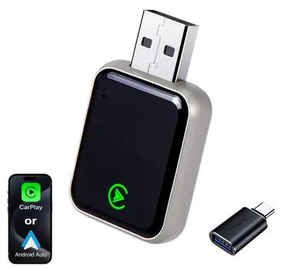 Obrázok produktu pre Bezdrôtový adaptér 2 v 1 pre CarPlay a Android Auto s USB-C a USB-A