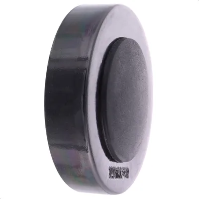Produktbild von WAGNER Türstopper SCREW OR GLUE / Schrauben oder Kleben - Ø 40 x 10 mm, Kunststoff rauchgrau, Kautschuk schwarz - 15517211