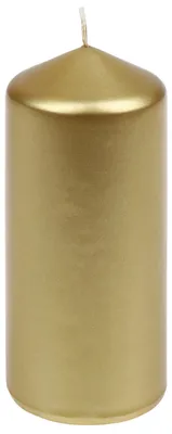 Produktbild von Stumpenkerzen "Edelglanz" Gold 130/57 mm, 12 Stück