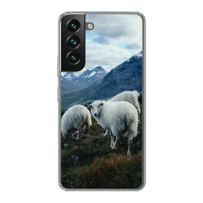 Produktbild von MuchoWow® Handyhülle Schutzhülle Hülle für Samsung Galaxy S22 Schafe - Natur - Berge Silikon Softcase Handy Hülle - Mobiltelefonhülle