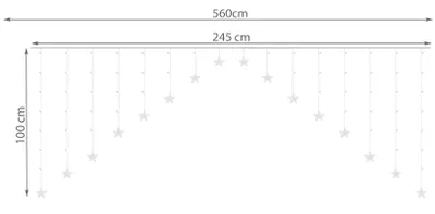 Immagine prodotto di ISO 11338 Luce a stella 136 LED bianco freddo
