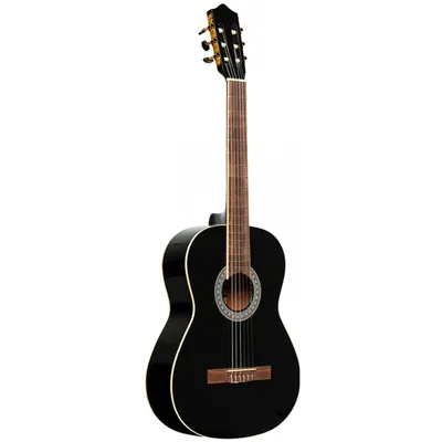 Produktbild von Stagg SCL60-BLK klassische Gitarre mit Fichtendecke, Schwarz