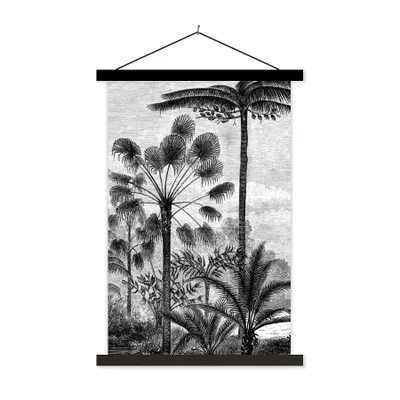 Produktbild von MuchoWow® Textilposter Design - Bäume - Natur - Pflanzen - Botanisch 120x180 cm mit schwarzem Rahmen - Fotos
