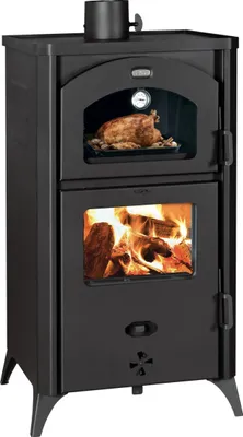 Produktbild von EEK A+ - Holzofen PRITY FGR D 14,5 kW mit Backofen Kaminofen Heizen Kochen