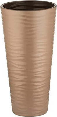 Productafbeelding van Lange Bloempot S Gouden Vaasje 57 cm - Beige Decoratief