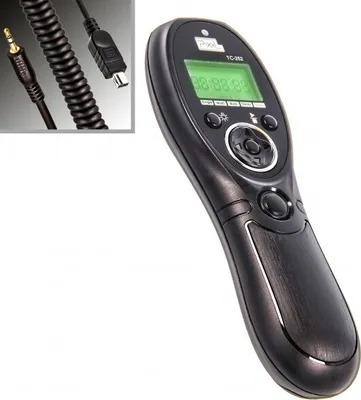 Produktbild von Qualitäts Timer Kabelfernauslöser kompatibel für Nikon DF, D7500, D7200, D7100, D7000, D5500, D5300, D5200, D5100, D5000, D3300, D3200, D3100, D750, D610, D600, D90, Ersatz für MC-DC2