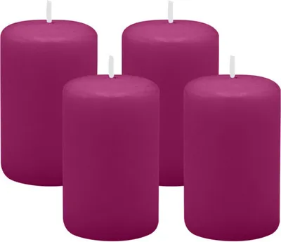 Produktbild von 4er Set Adventskranzkerzen Brombeere Ø 50 x 80 mm