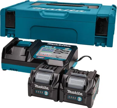 Produktbild von Makita 40V Li-ion MAX Starterset - 2 Akkus 2,5 Ah - Mbox - 191V27-4