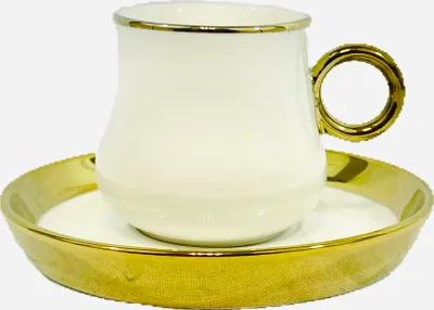 Produktbild von Kaffeeservice 12 teilig für 6 Personen / Porzellan / "NOBLE" / GOLD