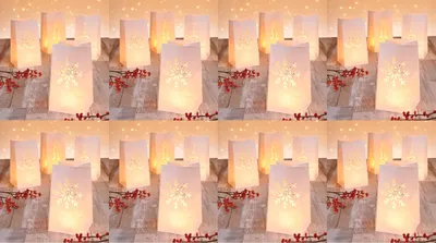 Produktbild von 32 Lichttüten Luminarias Candlebags Deko Tüten Windlicht Gartenlicht Tischdeko