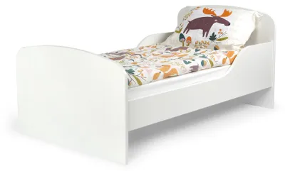 Produktbild von Bayagu Kinderbett 160x80cm aus MDF mit Matratze Lattenrost und Rausfallschutz