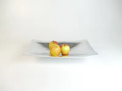 Produktbild von Aluminiumschale 'Bowl with Feet' L -Dekoration, Tischschale silber Dekoschale Geschenk Schale Metall