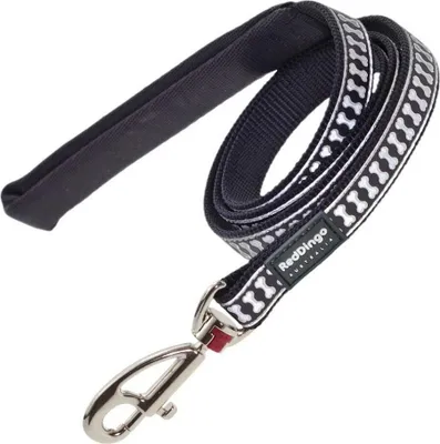 Obrázok produktu pre Vodítko pre psov Red Dingo Reflective Black (2 x 120 cm)