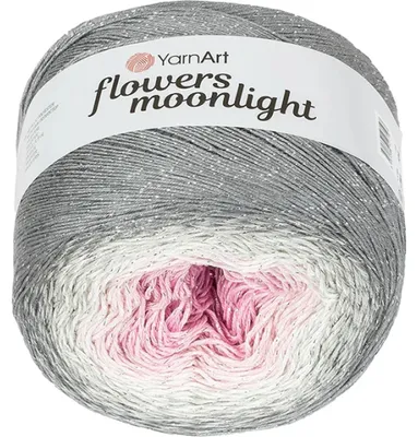 Obrázek produktu pro Příze Flowers Moonlight - 260 g, 1000 m - Šedá,Růžová