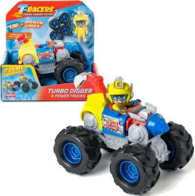 Obrázok produktu pre Súprava vozidiel T-Racers Power Trucks Turbo Digger 2 v 1