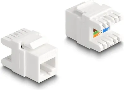 Produktbild von Delock Keystone Modul RJ45 Buchse zu LSA Cat.6A werkzeugfrei mini