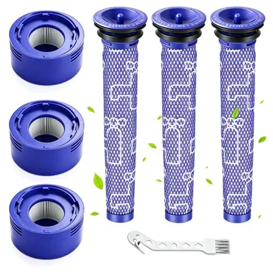 HEPA-Filter kompatibel mit Dyson V7 V8, 6 Stück, waschbar