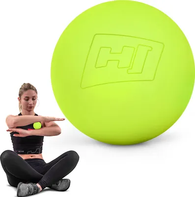 Produktbild von Hop-Sport Massageball für Hand, Fuß, Rücken - Faszienball für die gezielte Triggerpunkt-Massage aus Silikon – 63 mm Durchmesser HS-S063MB - Limettengrün
