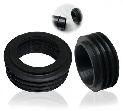 Produktbild von Von shayne - Anschluss für Ablaufrohr - Gummidichtung - langlebende Abdichtung - 36-45 mm - Toilettenspülung - geeignet für Toilette und Abfluss - 60 mm