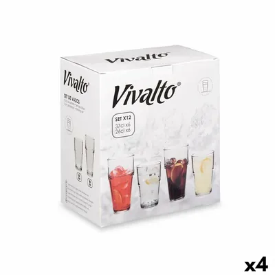Obrázek produktu pro Sada sklenic Průhledné sklo 260 ml 370 ml (4 kusy)