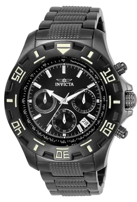 Produktbild von Invicta Specialty 6412 Herrenuhr - Quarzwerk - Edelstahl mit schwarzem Zifferblatt - 46 mm