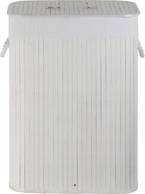 Produktbild von Koszoplotka Bambuskorb Weiß mit Einsatz 46x30x61 cm Wäschekorb