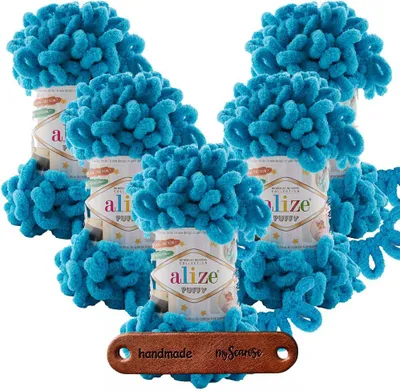 Produktbild von 5 x ALIZE Puffy 16 Sochi Blue mit Label