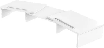 Image de Support pour ordinateur portable en bois, blanc, réglable, jusqu'à 25 kg