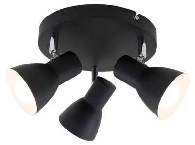 Zdjęcie produktu dla Sufitowa lampa punktowa retro obrotowa E14 25 W czarny metal Briloner