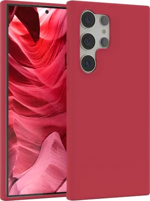 Produktbild von EAZY CASE Silikonhülle für Samsung Galaxy S24 Ultra Silikon Backcover Schutz in Rot