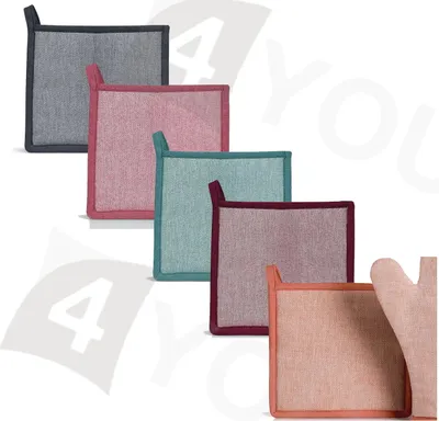 Produktbild von Winkler Topflappen JANI 100% Baumwolle 20 x 20 cm uni papaya, Farbauswahl::papaya