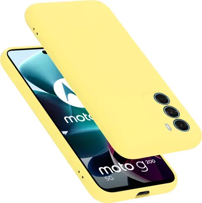Produktbild von Cadorabo Schutzhülle für Motorola MOTO G200 5G Hülle in Gelb Handyhülle Case Cover TPU Etui