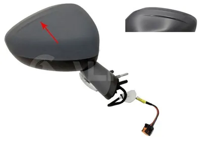 Produktbild von ALKAR 6156868 Außenspiegel Seitenspiegel Rechts für CITROËN C4 II (B7) Beheizt Konvex Grundiert Teilgrundiert Elektrisch