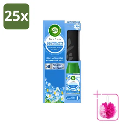 Image de 25 kits de démarrage Air Wick Freshmatic - Brise printanière - 250 ml - Pack économique - 25 pièces