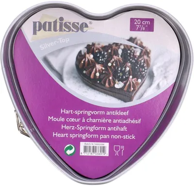 Obrázok produktu pre Patisse Strieborná forma na srdce 20 cm Strieborná