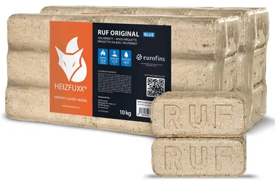 Produktbild von Heizfuxx RUF Original Blue Holzbriketts Nadelholz 10kg x 2 Gebinde 20kg